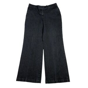 Attention Womens Jeans Straight Leg Size 6 (31x29) Clasp & Button Dark Wash Blue